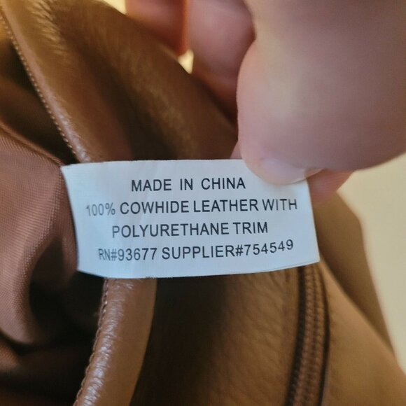 St. John's Bay Brown Genuine Leather Shoulder Bag Hobo Tote - Picture 7 of 10